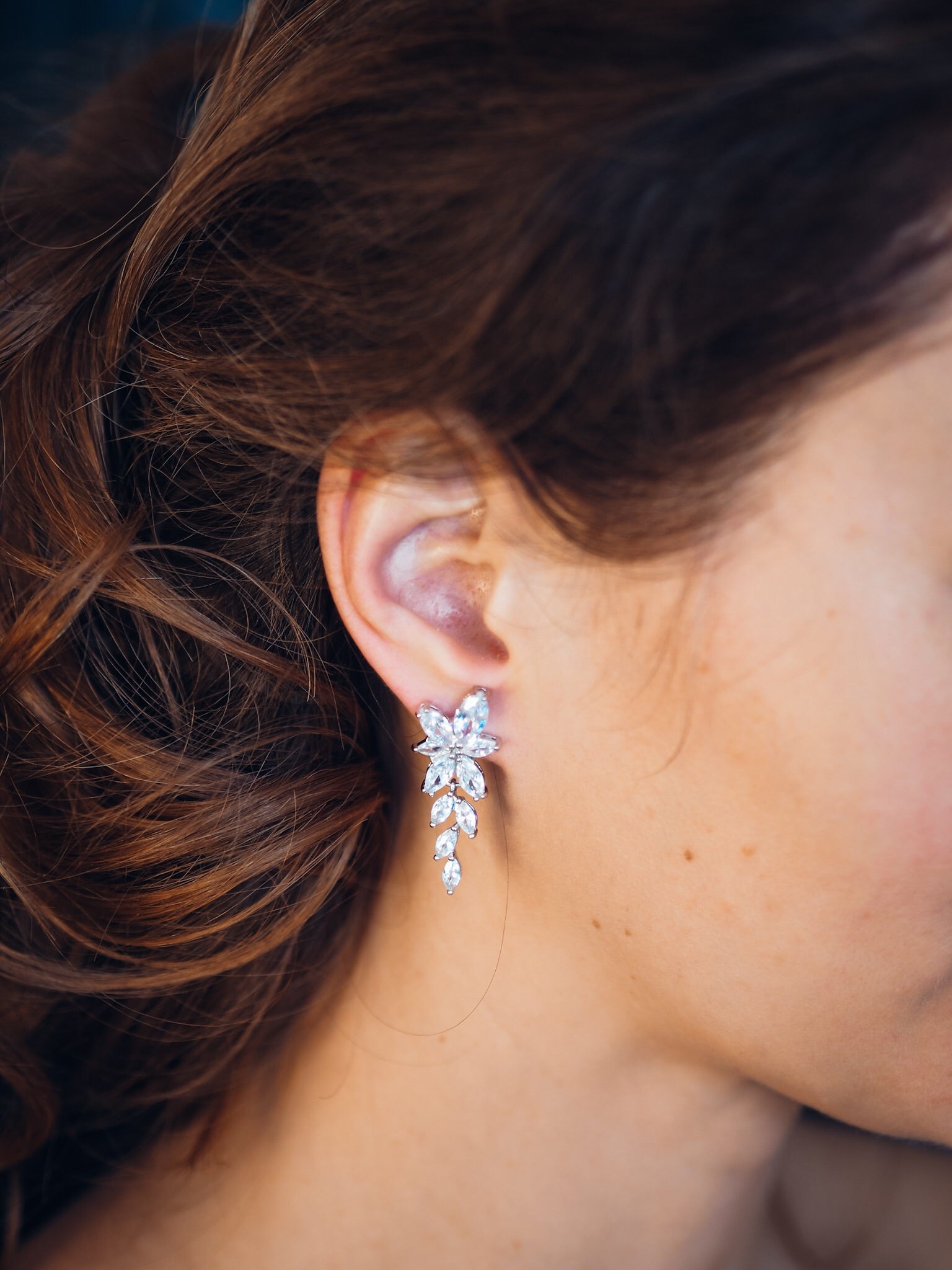 Crystal earrings short